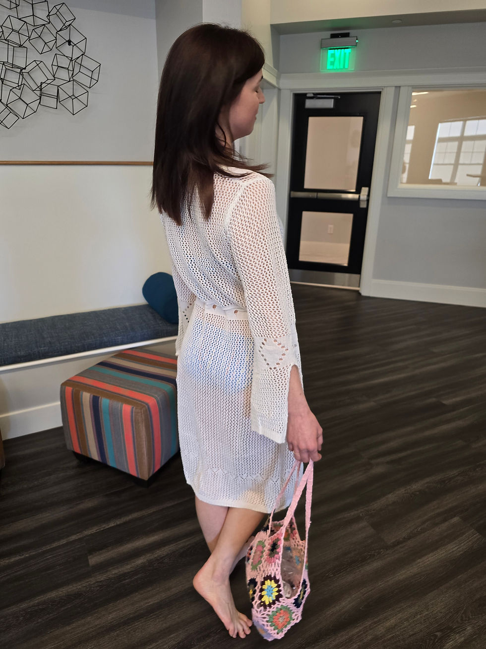 Thumbnail: White Crochet Swimsuit Coverup/Lounge wear