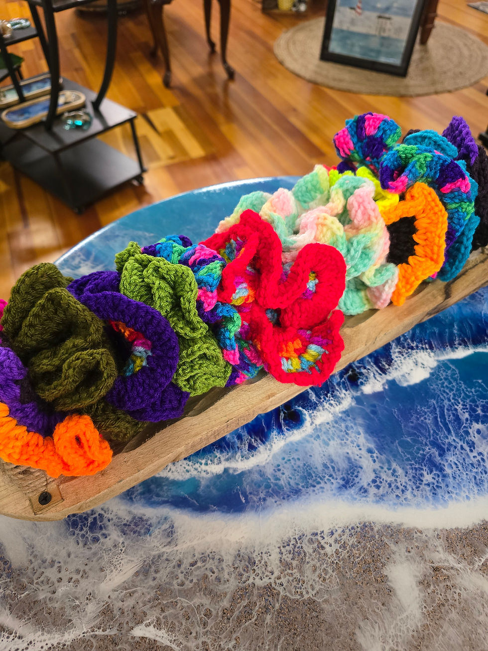 Thumbnail: Crochet Hair Ties- Scruchies