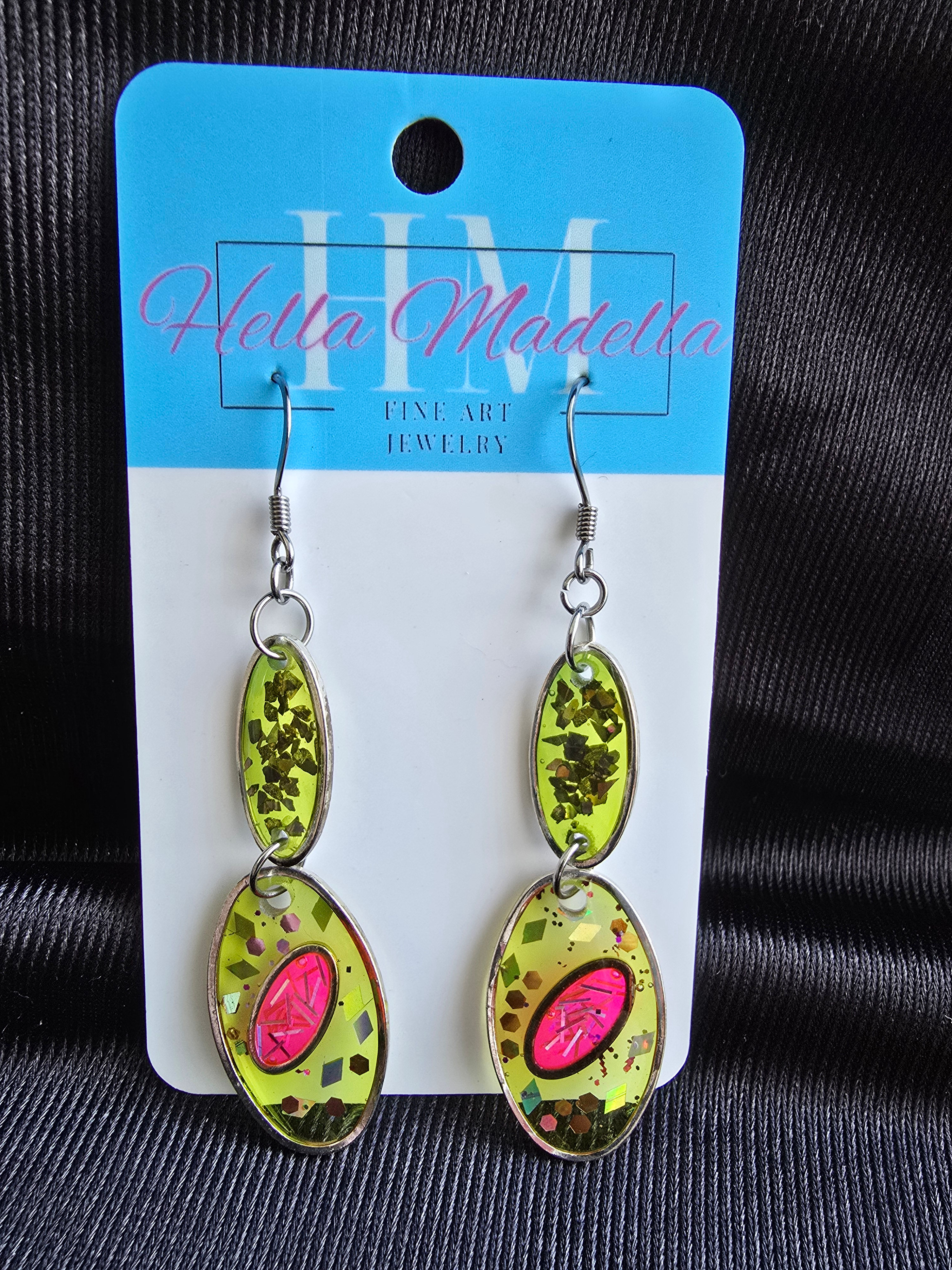Neon Earrings Yellow