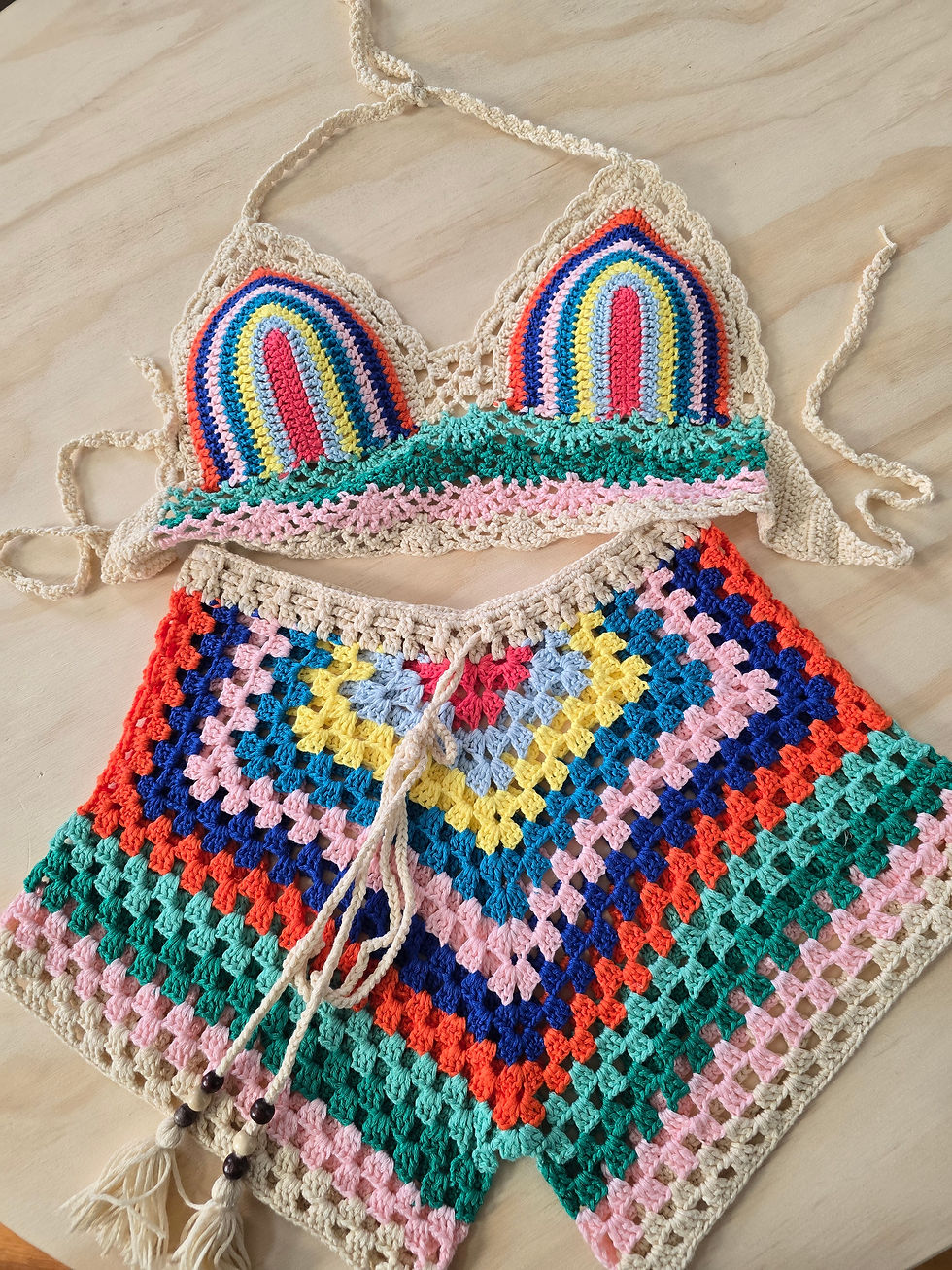 Thumbnail: Crochet Long Coverup set 3 pieces