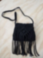 Thumbnail: Crochet Handbag-Black