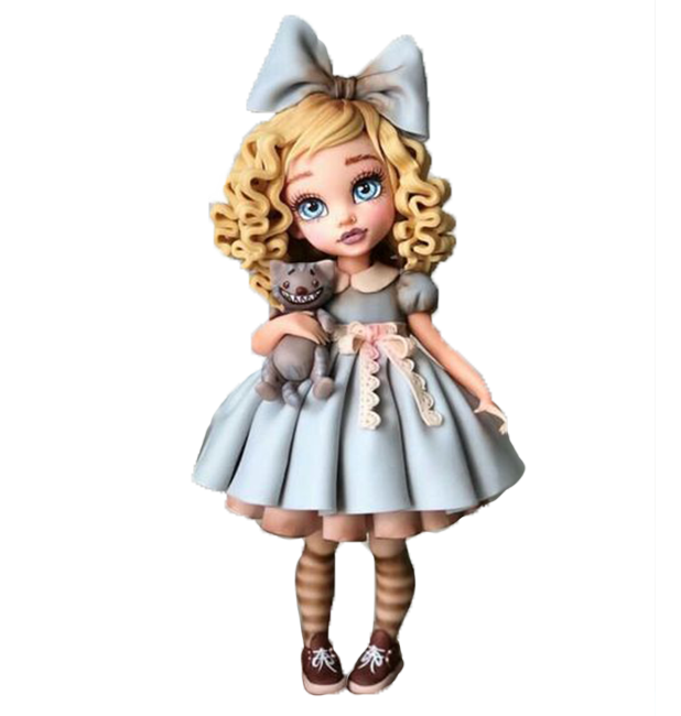 Miniatura personalizada em biscuit no estilo Doll de The Ruan Biscuit