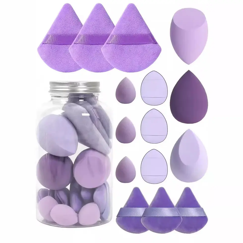 Miniatura: 12/15 pçs esponja de maquiagem cosméticos puff fundação esponjas liquidifica