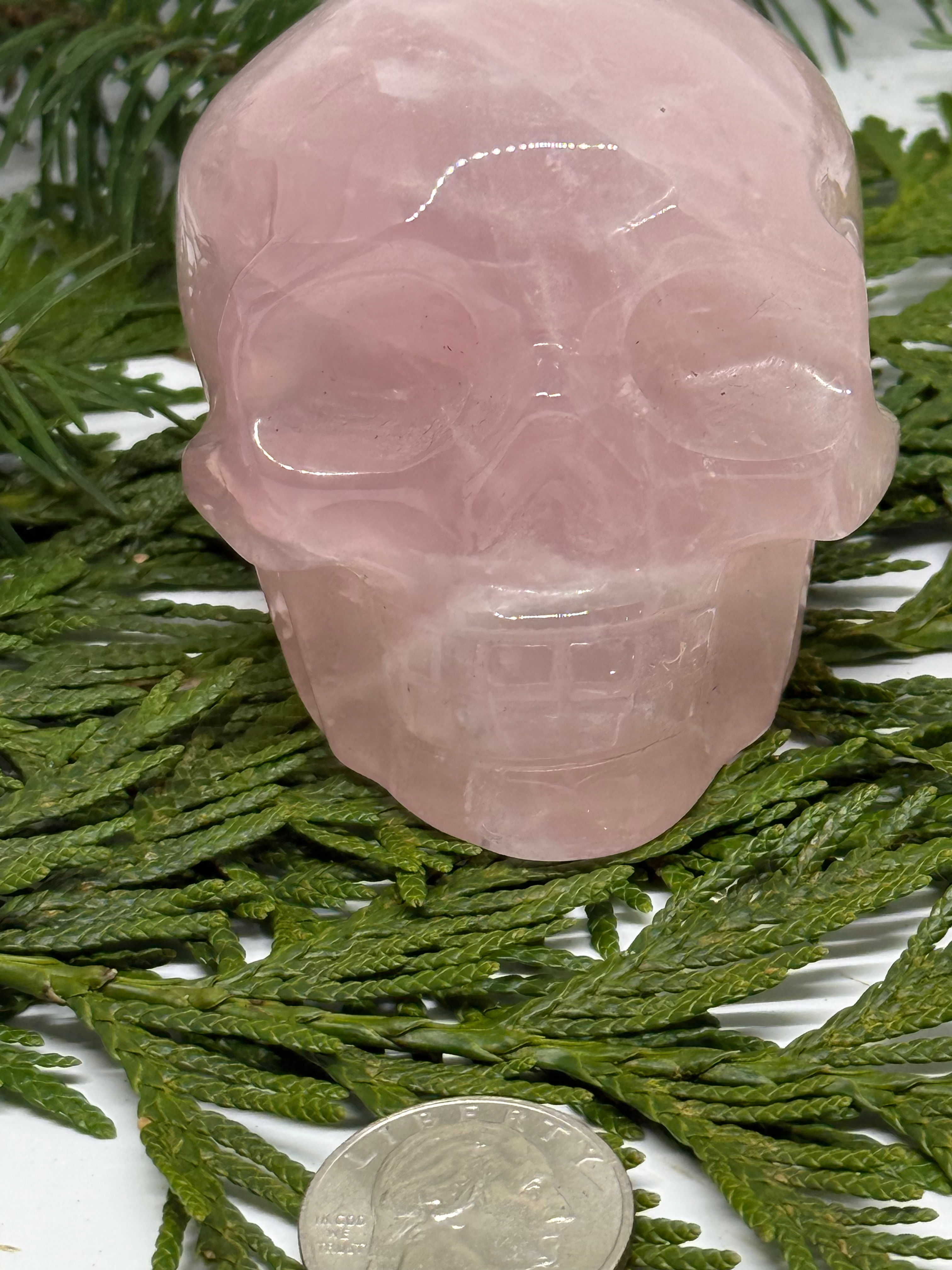 Rose Quartz Skull
