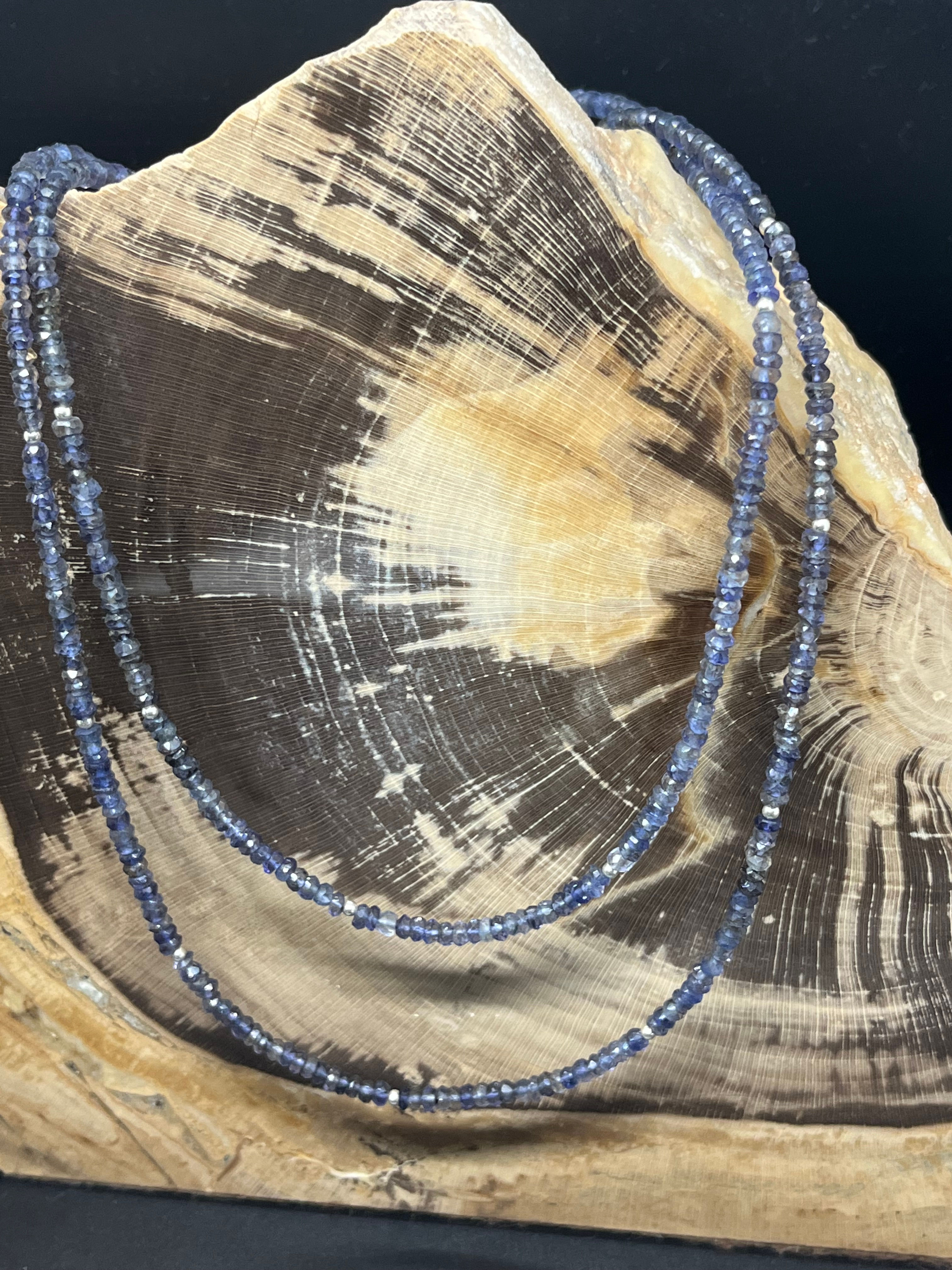 Iolite double strand necklace