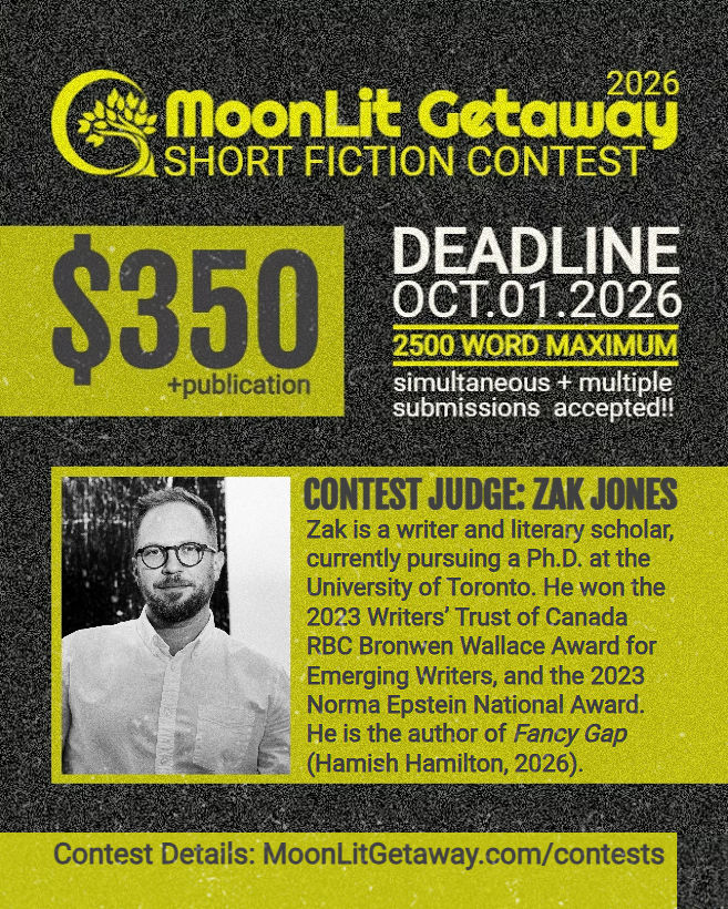 MoonLit Getaway's 2026 Short Fiction Contest Call for Submissions
