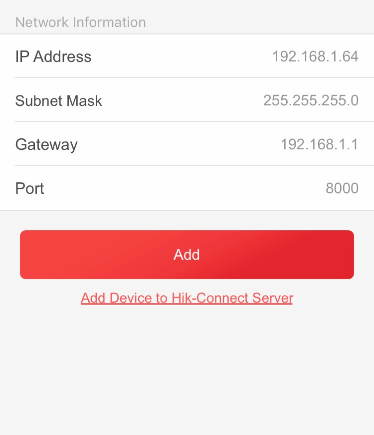 Hikvision Home CCTV camera system
