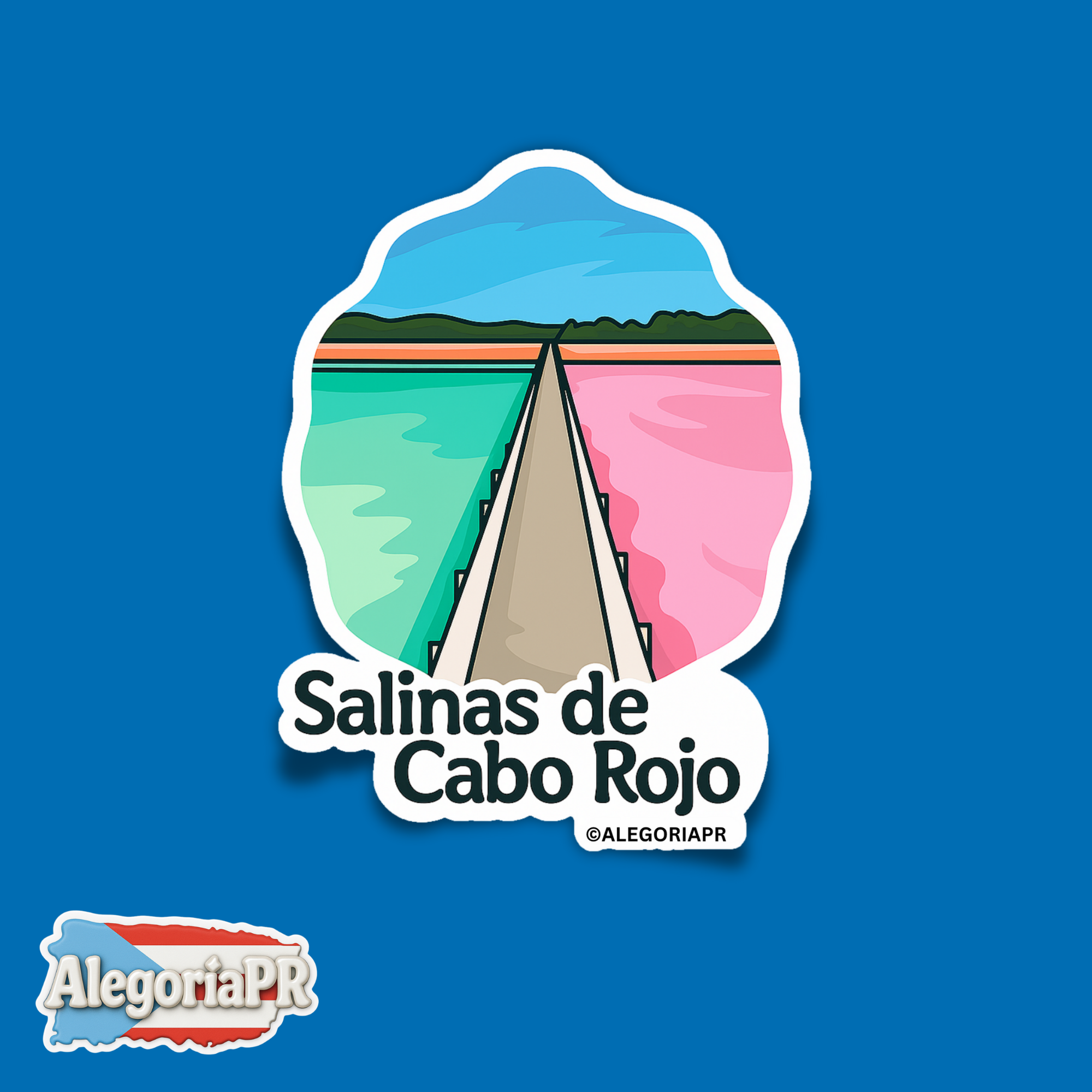Salinas de Cabo Rojo Puerto Rico - Pegatina