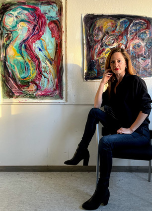 Nara Walker in her studio