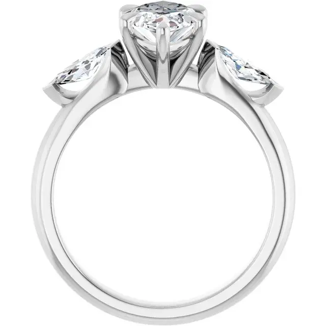 Thumbnail: 14k White Gold 2.5 CTW Marquise Diamond  ring