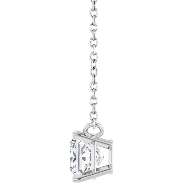 Thumbnail: 14k White Gold 3/4 CTW Princess Cut Diamond 