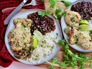 The Dover Kitchen: Chimichurri Grilled Chicken with CubanStyle Smashed Yuca and Black Beans