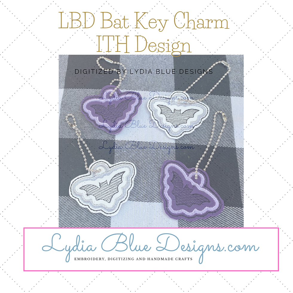 Thumbnail: LBD Bat Charm ITH Design