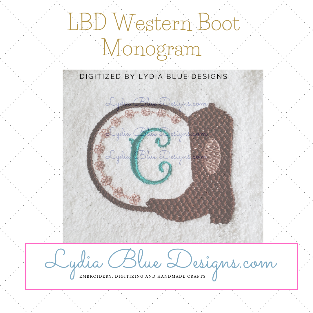 LBD Western Boot Monogram 4x4 Design