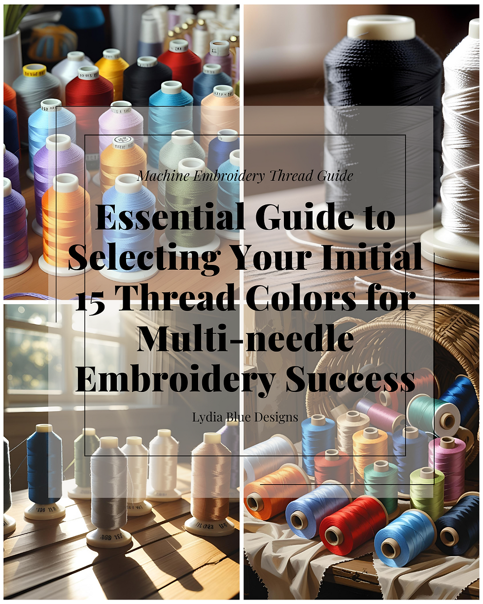 Essential Guide to Selecting Your Initial 15 Thread Colors for Multi-needle Embroidery Success
