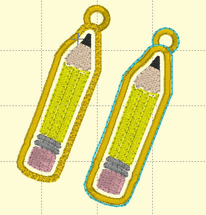 Thumbnail: Back-to-School Earrings Embroidery Bundle – Pencil & Notebook Paper | Faux Leath
