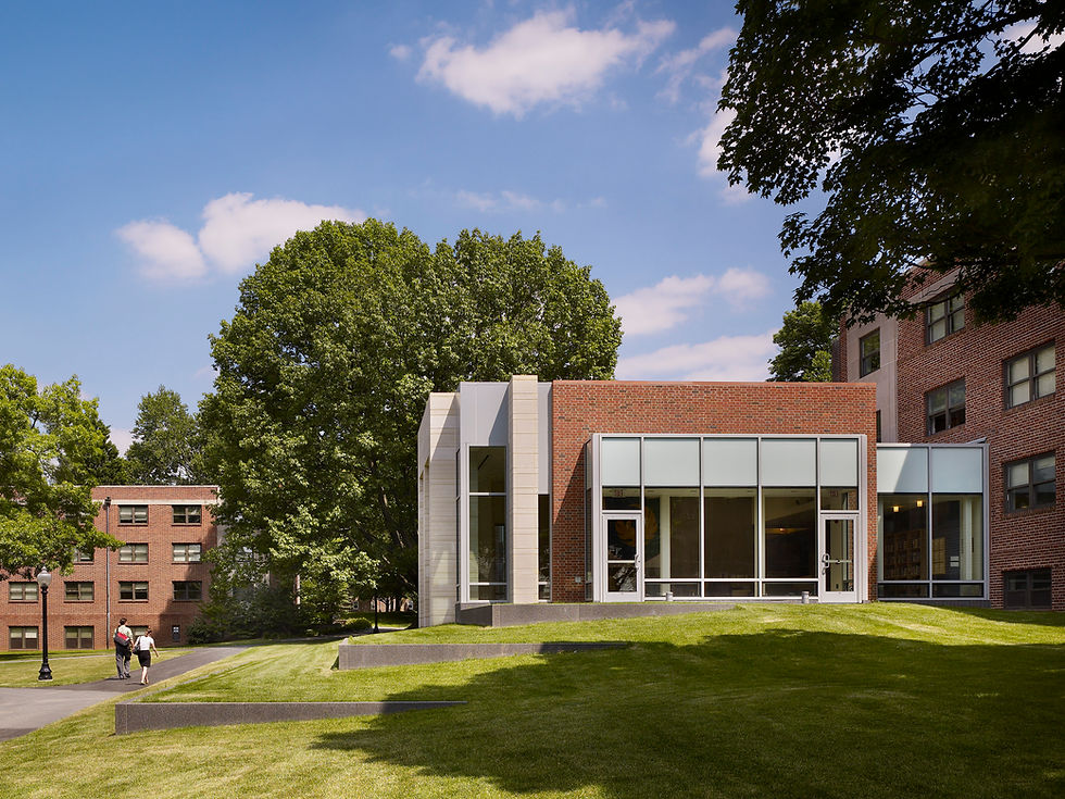 An exterior photograph of one of the college houses.