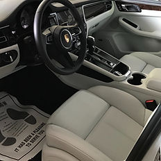Clean interior of a Porsche after paint correction.