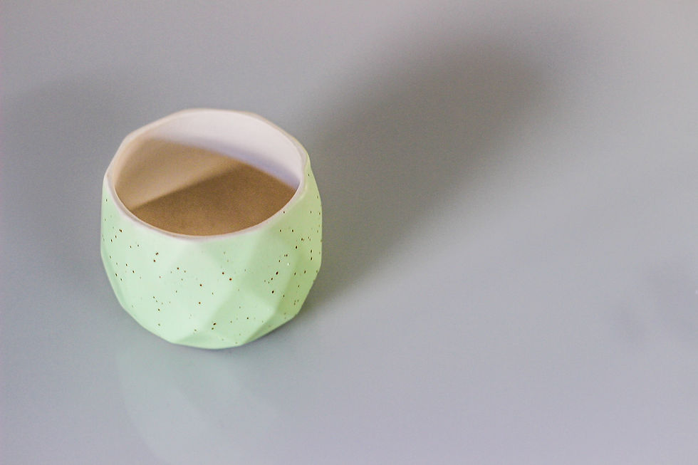 Miniatura: Cachepot em cerâmica  Sextavado