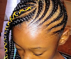 Medium Knotless Cornrows with extensions