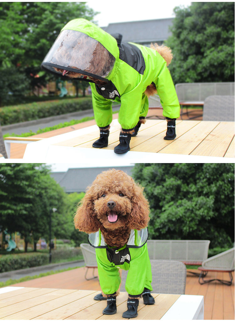 Thumbnail: Pet Dog Raincoat The Dog Face Pet Clothes Jumpsuit Waterproof Dog Jacket Dogs Wa