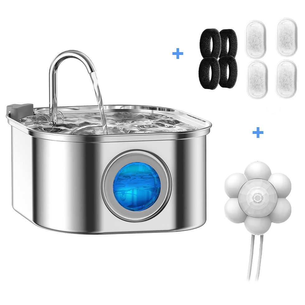Thumbnail: 3.2L Stainless Steel Pet Water Feeder Auto Cat Fountain Smart Dog Water Dispense