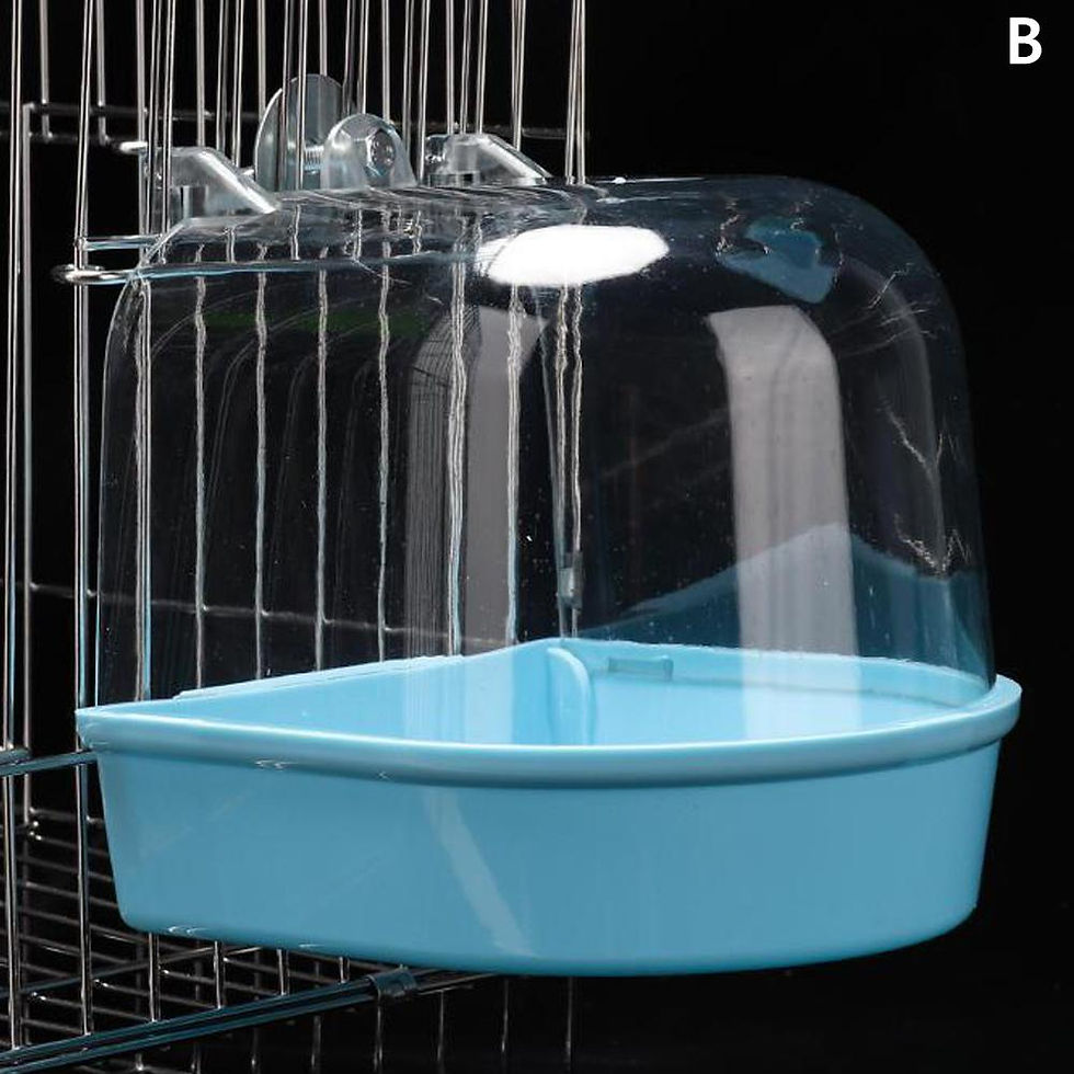 Thumbnail: Clear Hanging Bird Bath for Cage Parakeet Bird Cage Accessories Parrots Bathtub 