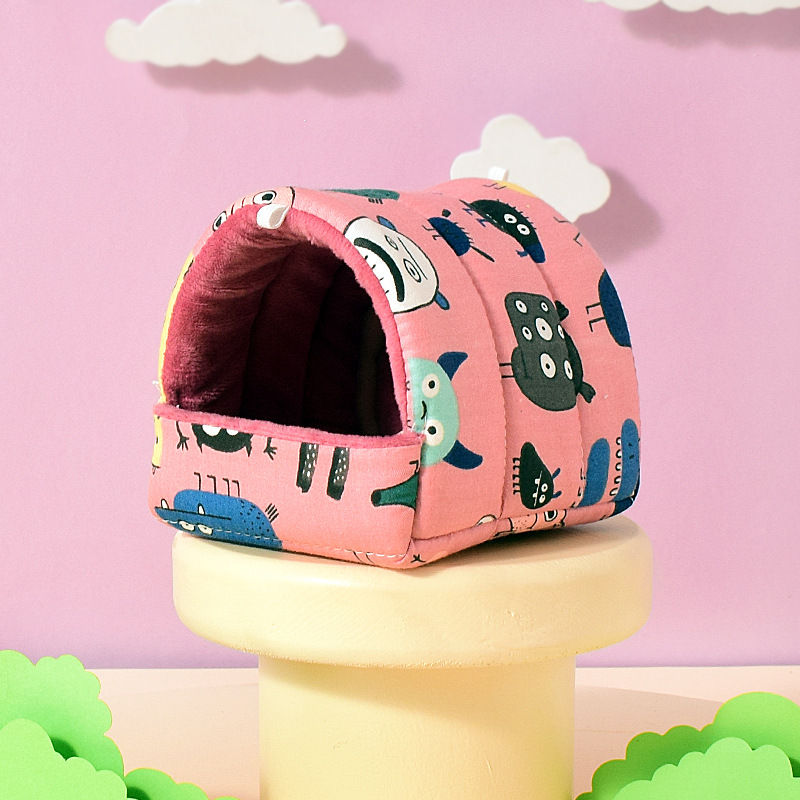Thumbnail: Cute Cartoon Bird parrot Mini Cage Guinea Pig Nest Small Animal Mice Rat Pet Sle