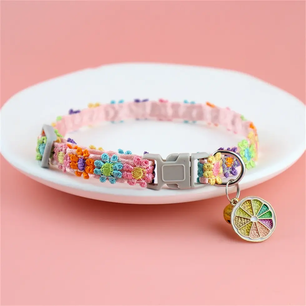 Thumbnail: The Rainbow Blossom Pet Charm Collar