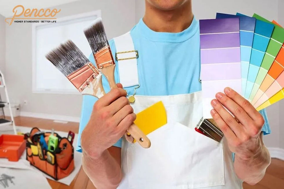 Màu sắc sơn nội thất thường đa dạng hơn ngoại thất