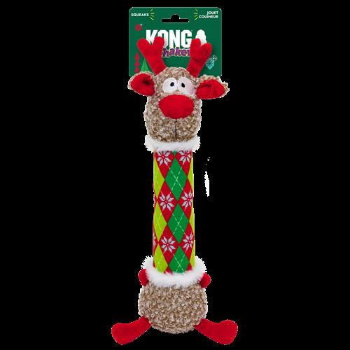KONG Holiday 2026 Shakers Luvs Argyle Reindeer Medium