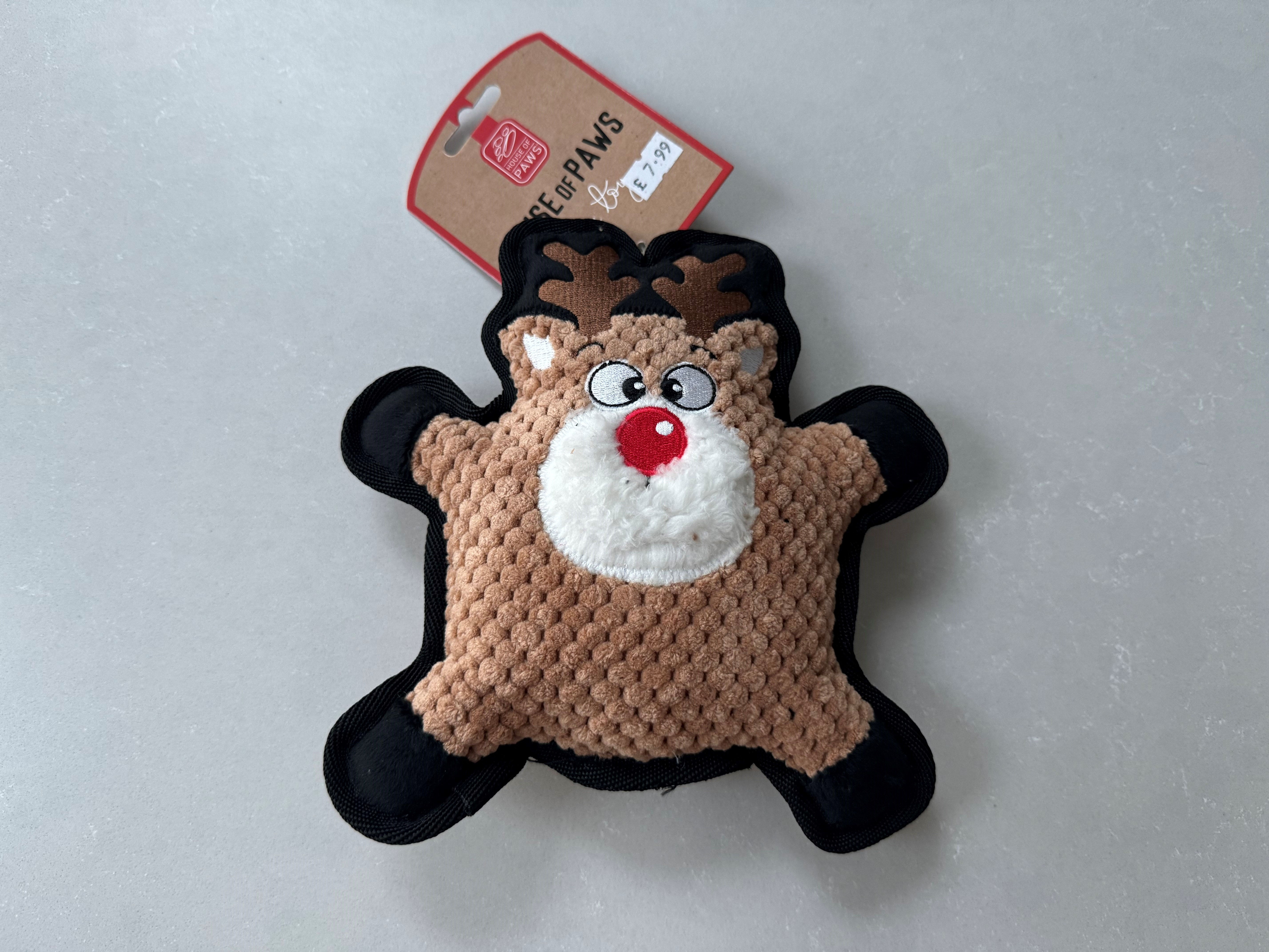 House of Paws Christmas Tough Rudolph Dog Toy