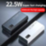 Power Bank 20000mAh Portátil com Tela LCD, Carregamento Rápido e 2 Saídas USB