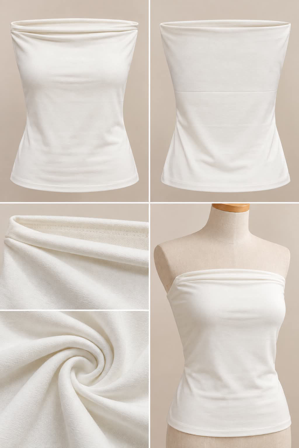 Top bandeau seconde peau “Pure Élégance”