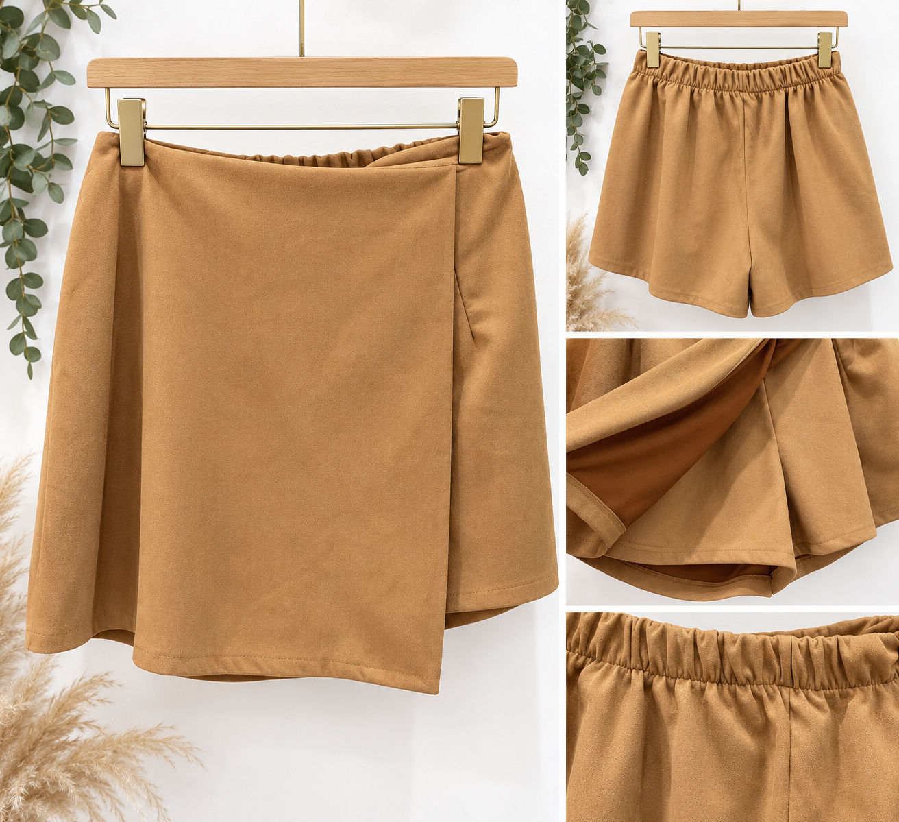 🤎 Élégance Caramel – La Jupe-Short Chic & Tendance ✨