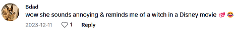 Tiffany Berg defames me on TikTok. Here is a comment from someone who never met me - just believe Tiffany's lies about me.