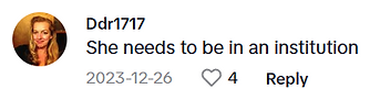 Tiffany Berg defames me on TikTok. Here is a comment from someone who never met me - just believe Tiffany's lies about me.