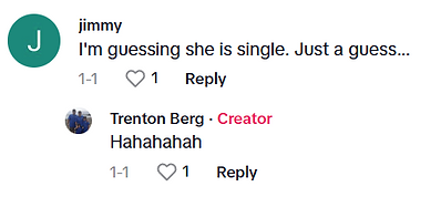 Tiffany Berg defames me on TikTok. Here is a comment from someone who never met me - just believe Tiffany's lies about me.
