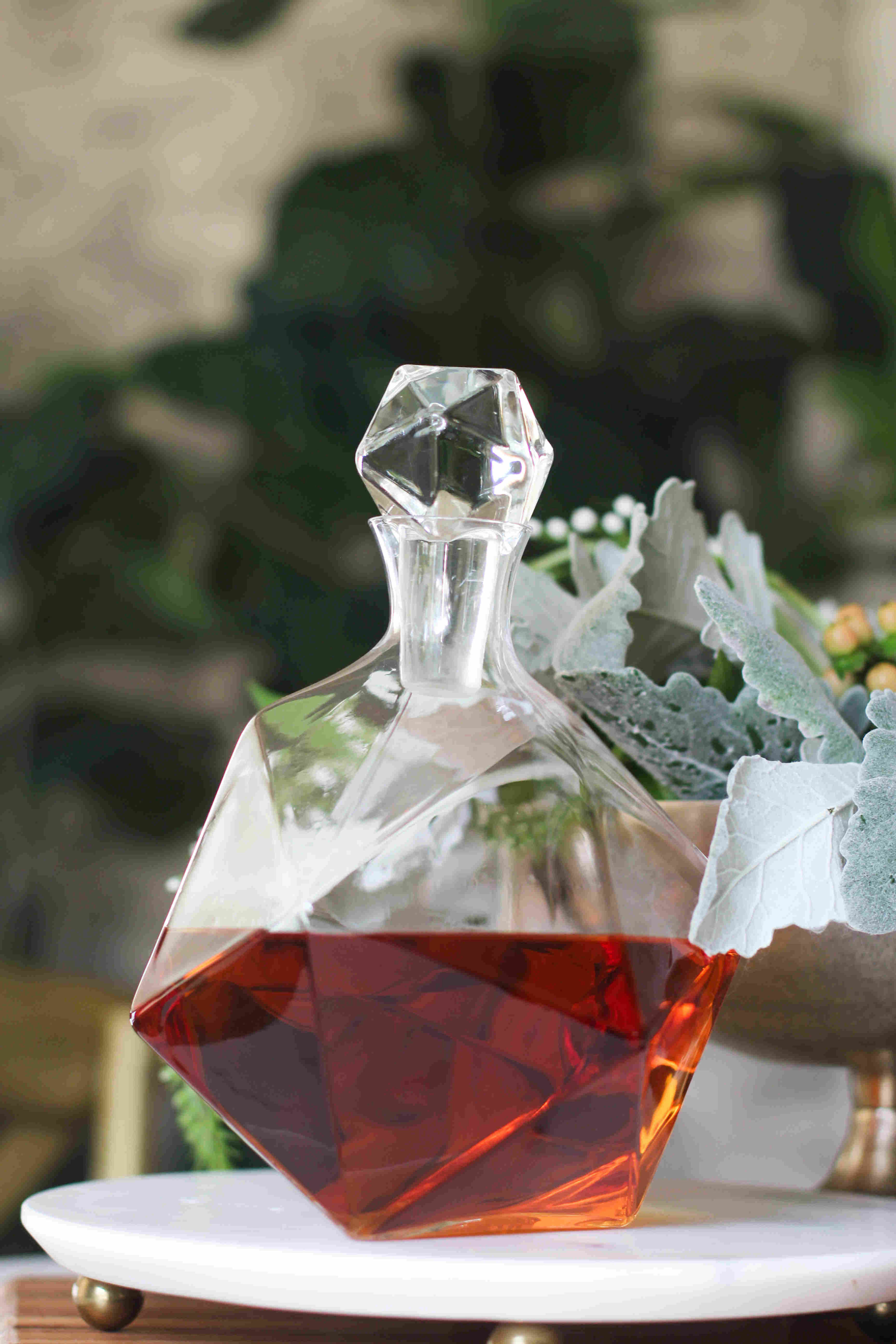 Faceted Crystal Liquor Decanter