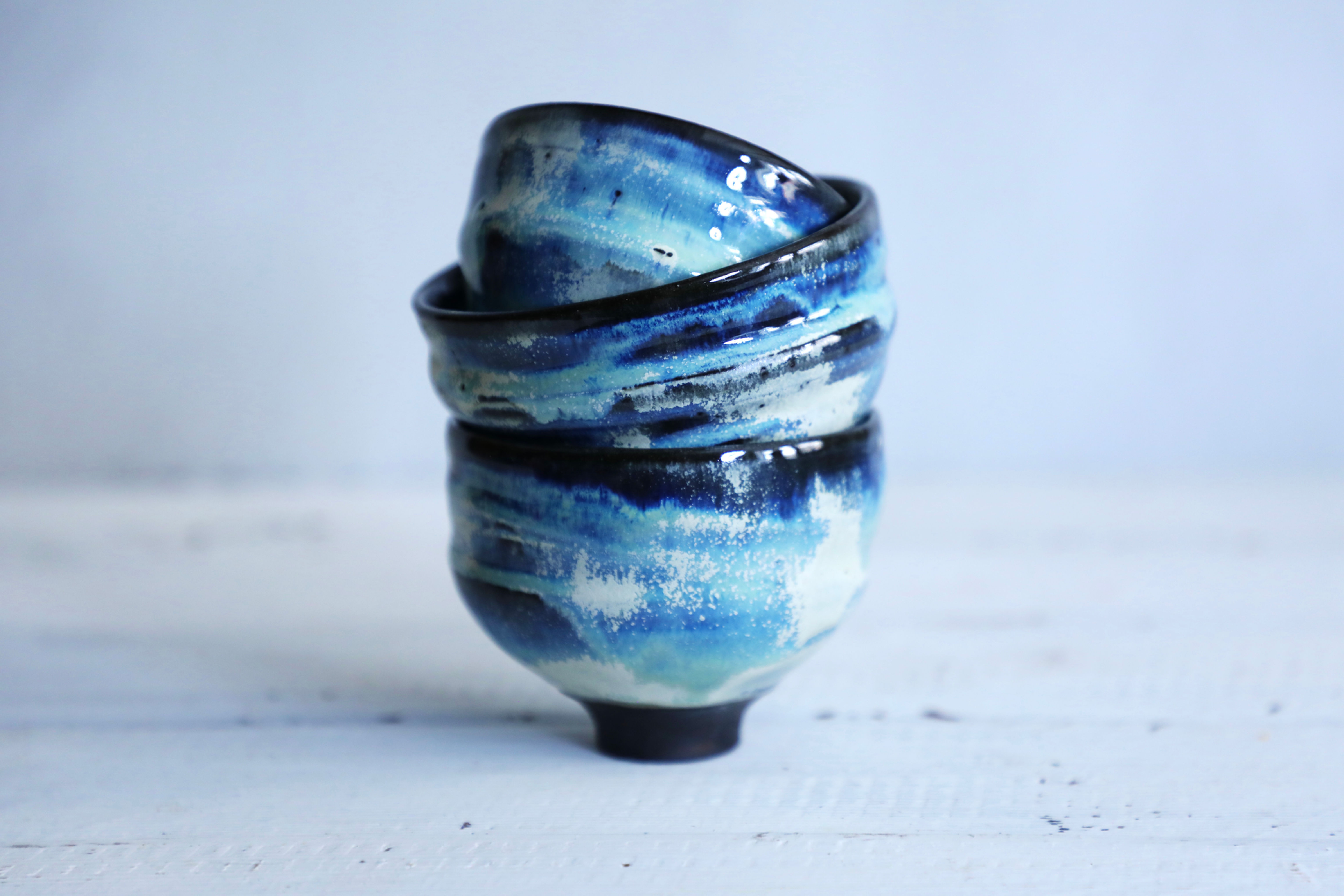 Blueish green tea cup 藍綠色小茶杯