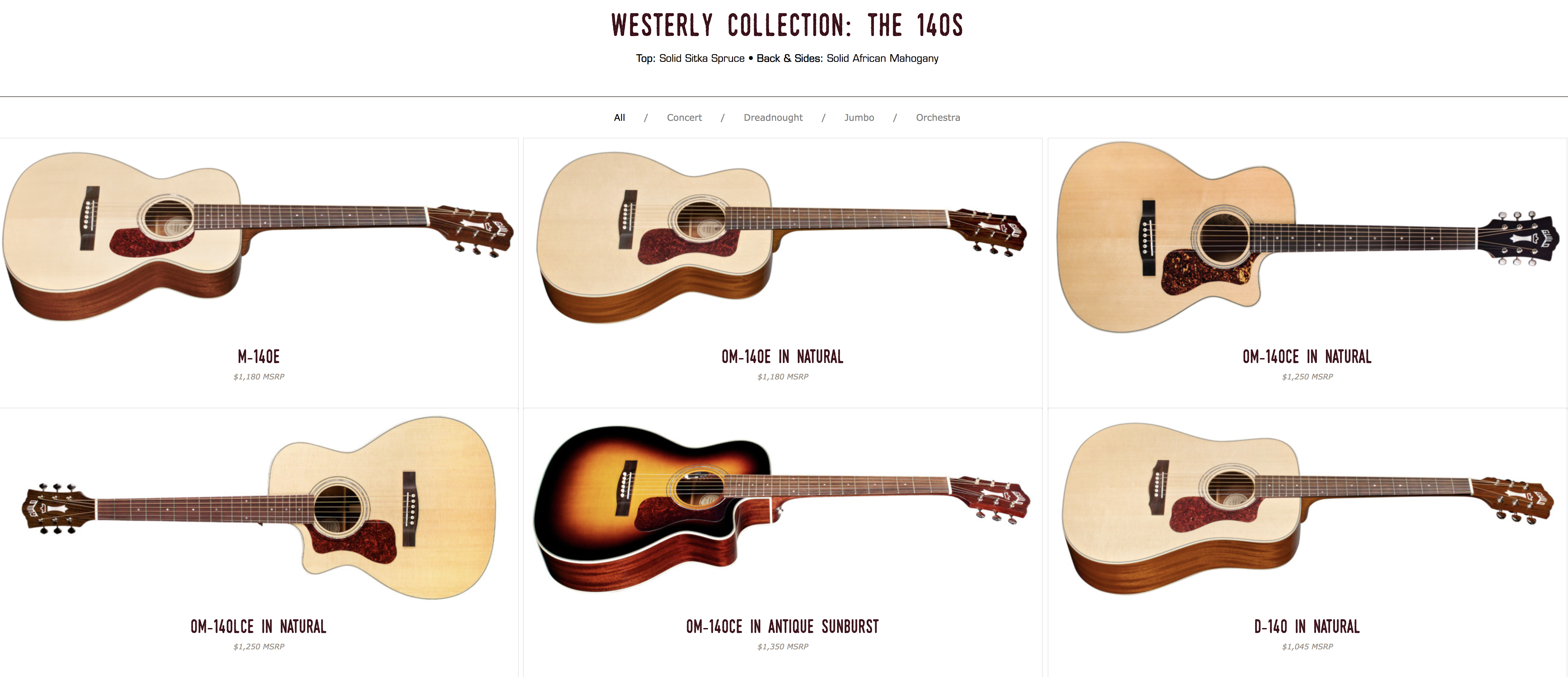 Guild Westerly The 140s.