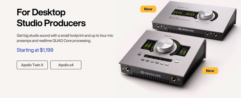 Apollo Twin X and Apollo X4