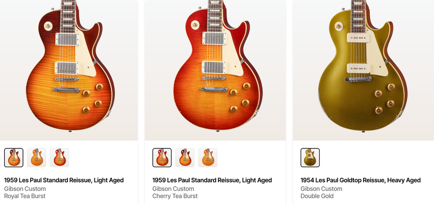 Gibson, guitars, Free, Shipping, Les paul, SG, ES-335, Handpicked, vintage, Gibson Custom, Custom Shop