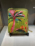 Classy Palm Tree and Flowers Beaded Classic Purse