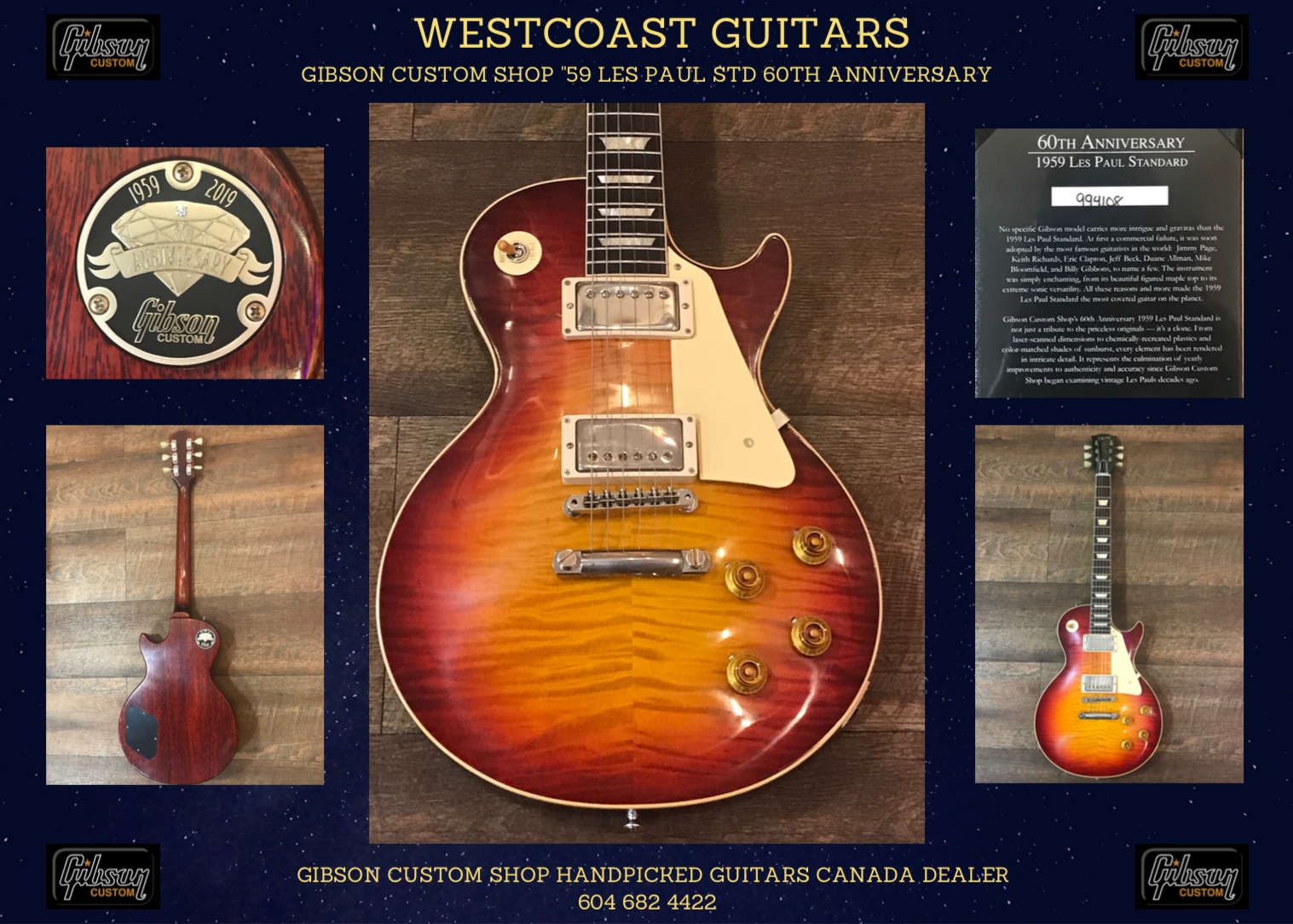 60TH ANNIVERSARY '59 LES PAUL STANDARD