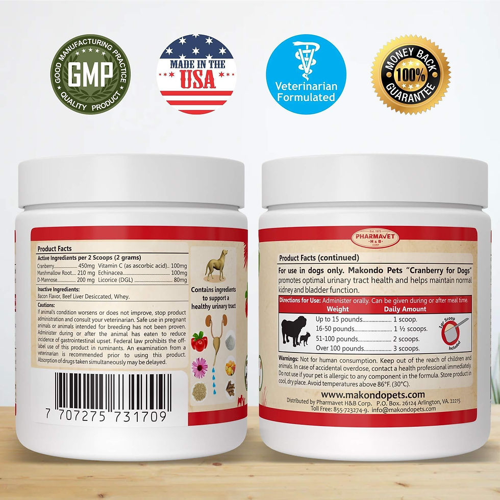 Thumbnail: Dog Cranberry Supplement   Natural Dog UTI Treatment & Kidney Support for Dogs.