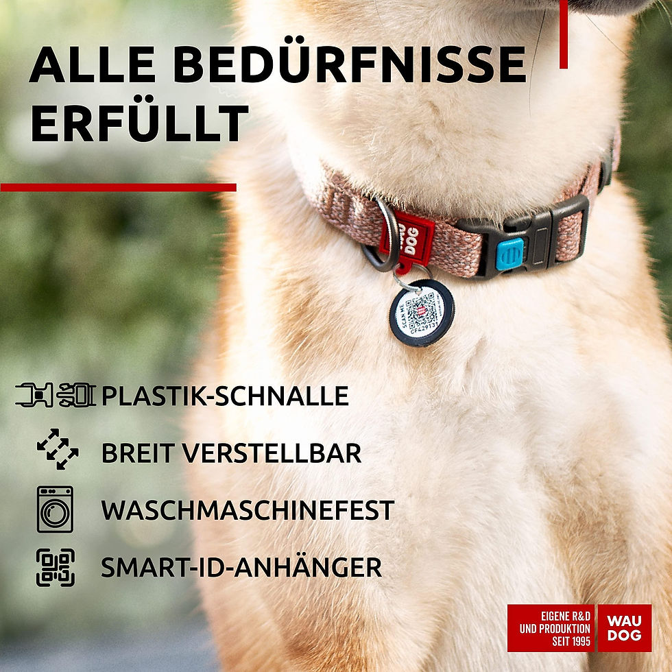 Thumbnail: Brown Reflective Cotton Dog Collar Eco Friendly for Small Medium Dogs 1016 inch