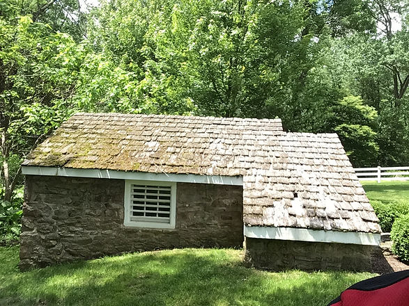Cedar roofing before