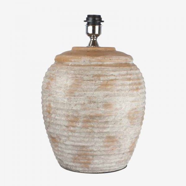LAMPARA RAYAS HORIZONTALES GRANDE TERRACOTA