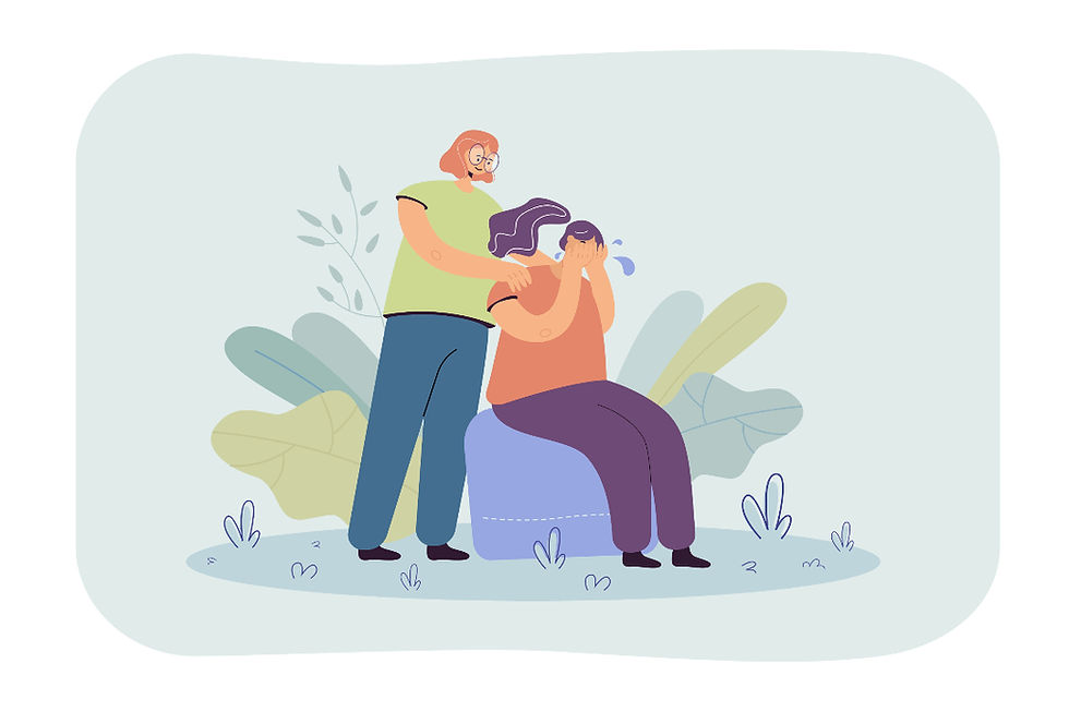 Diverse people sitting and holding emojis logos